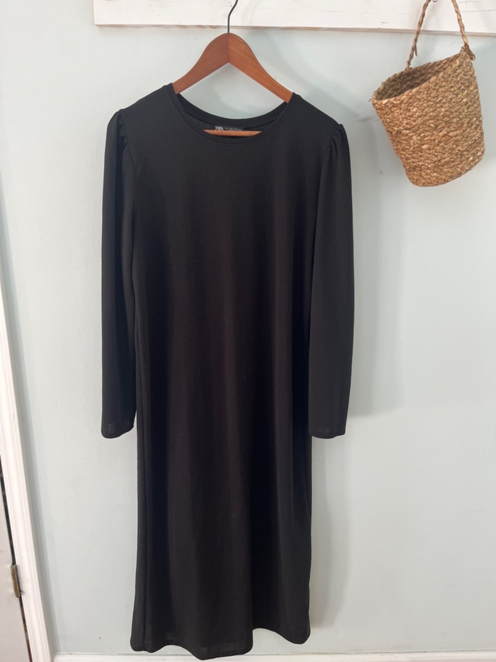 Zara Classic Black Long Sleeve Women's Dress